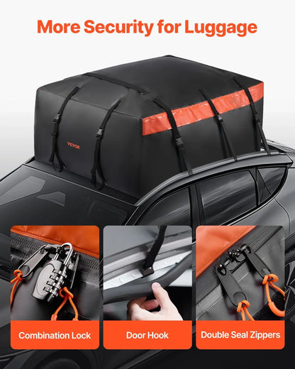 Car Rooftop Cargo Carrier Bag 23 Cubic Feet 840D PVC Car Roof Luggage Cargo Bag - View 6