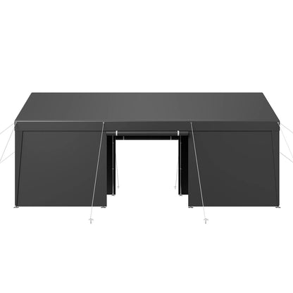 Carport Car Canopy 12x20FT Heavy Duty Outdoor Car Shelter with Sidewalls Grey - View 10