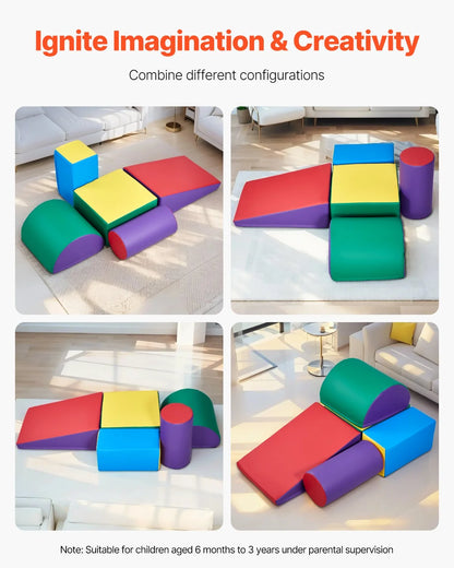 Climbing Toys 5 Piece Foam Climbing Blocks Set for Toddlers and Preschoolers - View 2