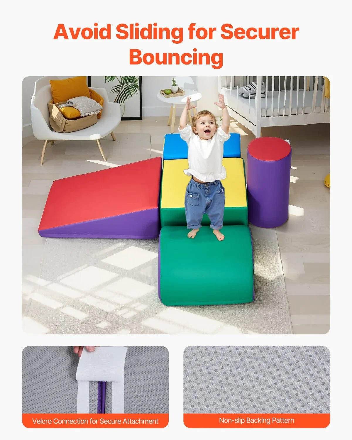 Climbing Toys 5 Piece Foam Climbing Blocks Set for Toddlers and Preschoolers - View 5