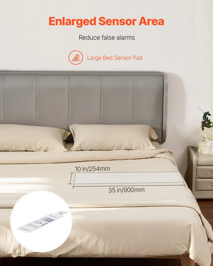 Early Alert Bed Alarm System Wireless Bed Sensor Pad with Call Button & Pager - View 3