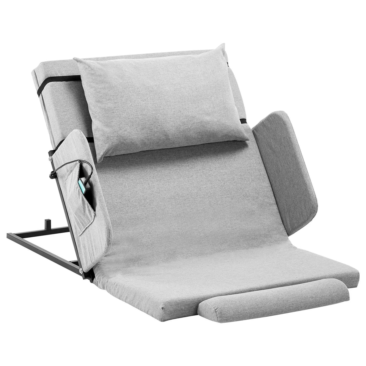 Electric Lifting Backrest 300 lbs 4-68° Adjustable with Guardrail & Pouch - View 10