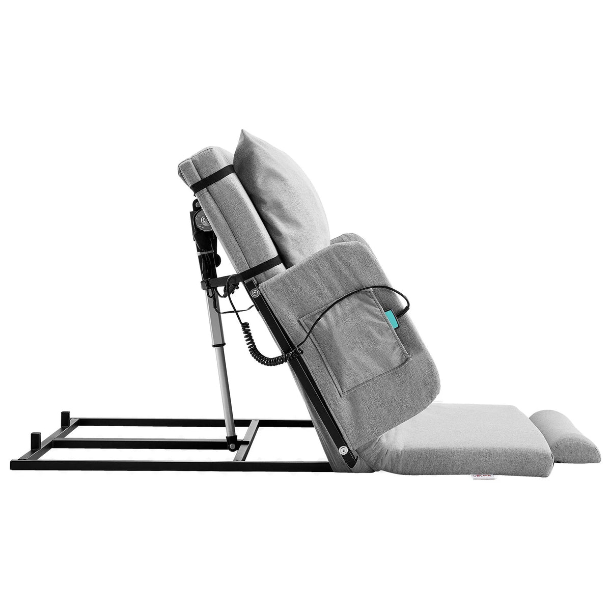 Electric Lifting Backrest 300 lbs 4-68° Adjustable with Guardrail & Pouch - View 9