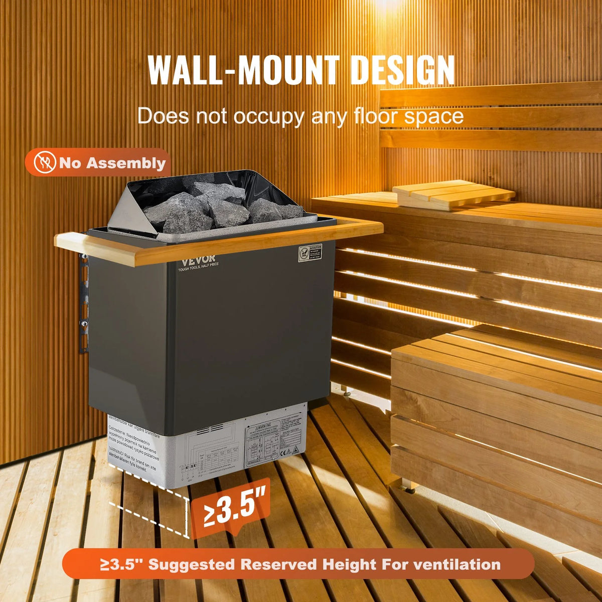 electric sauna heater 9KW - VEVOR 220V Digital Stove - View 5
