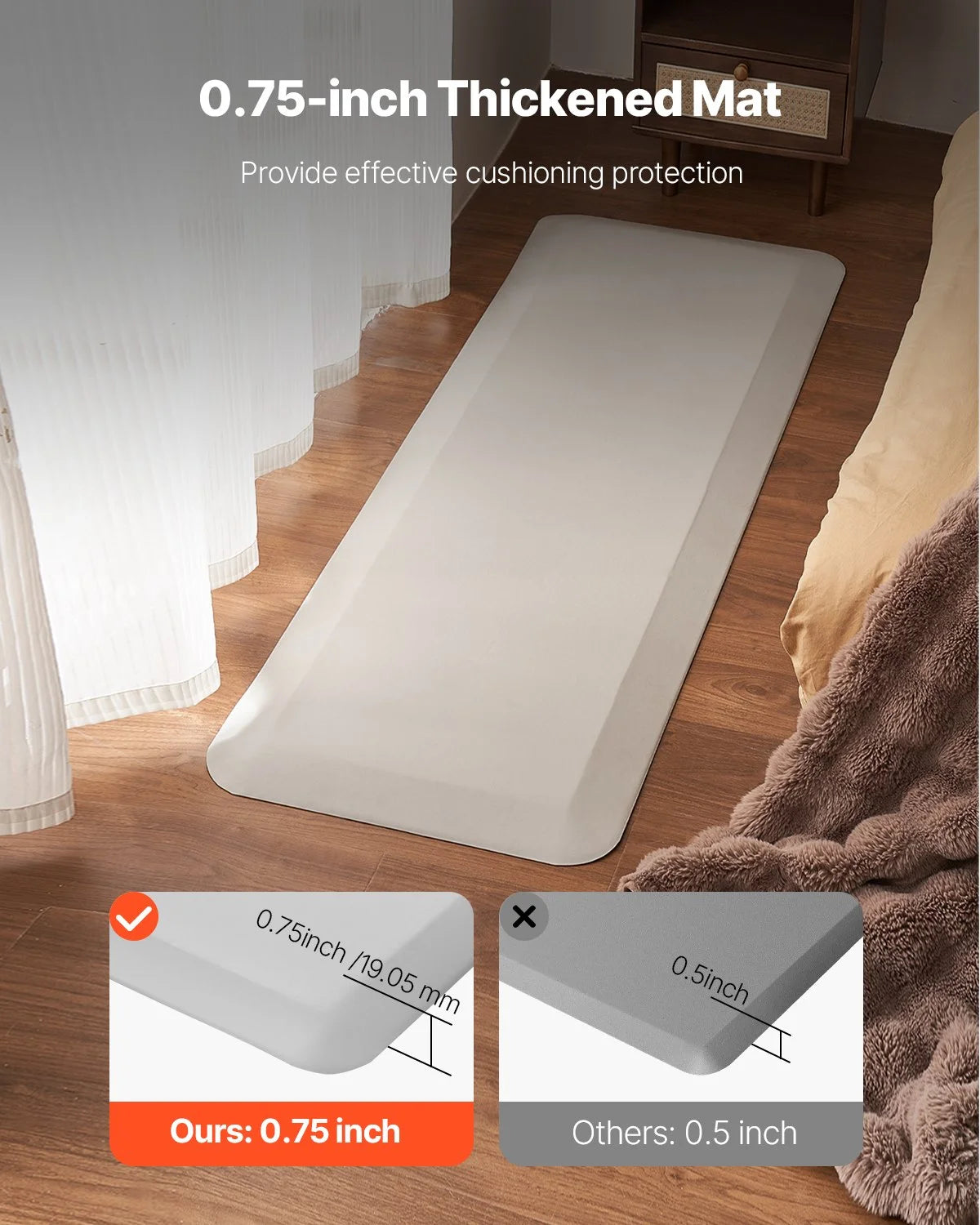 Fall Mat for Elderly 3/4-inch Thickened Fall Protection Mat 24 x 70 inch - View 2