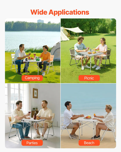 Folding Portable Camping Table Aluminum Outdoor Picnic Roll up Table Carry Bag - View 6