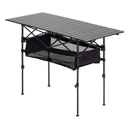 Folding Portable Camping Table Aluminum Outdoor Picnic Roll up Table Storage Bag - View 9