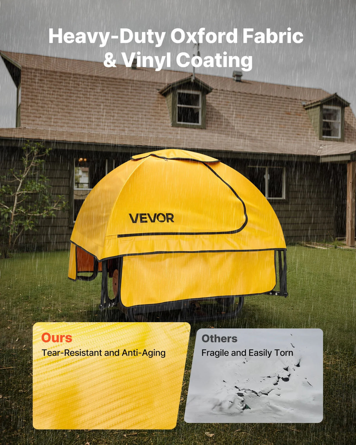 Generator Cover Universal Waterproof Cover 36x26x26in for 70-108in Yellow - View 3