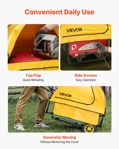 Generator Cover Universal Waterproof Cover 36x26x26in for 70-108in Yellow - View 4