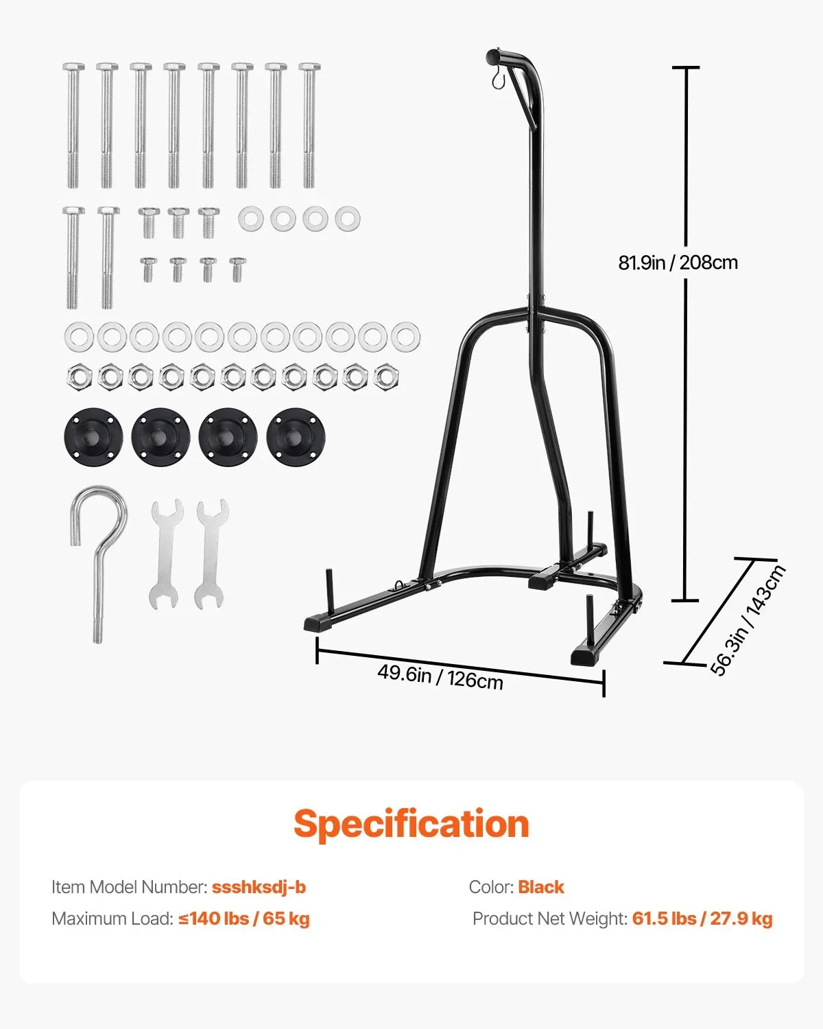 Heavy Duty Punching Bag Frame Boxing Punching Stand Steel for Gym Fitness - View 6