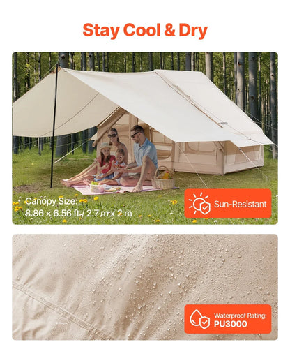 Inflatable Tent for Camping 3-5 Person Glamping Tent with Pump Canopy - View 4