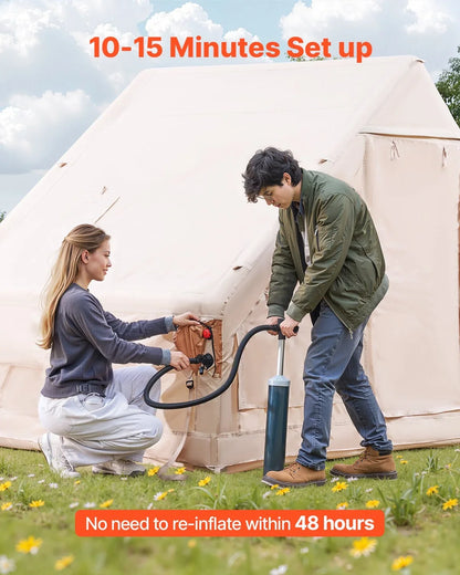 Inflatable Tent for Camping 3-5 Person Glamping Tent with Pump Easy Set up - View 2