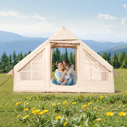 Inflatable Tent for Camping 3-5 Person Glamping Tent with Pump Easy Set up - View 8