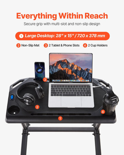 Mobile Cycling Desk Foldable Bike Trainer Fitness Desk with Lockable Wheel - View 2