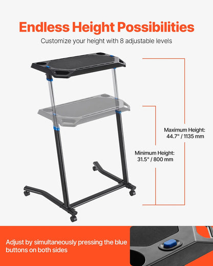 Mobile Cycling Desk Foldable Bike Trainer Fitness Desk with Lockable Wheel - View 4
