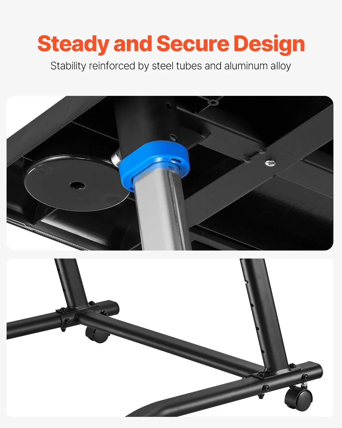 Mobile Cycling Desk Foldable Bike Trainer Fitness Desk with Lockable Wheel - View 6