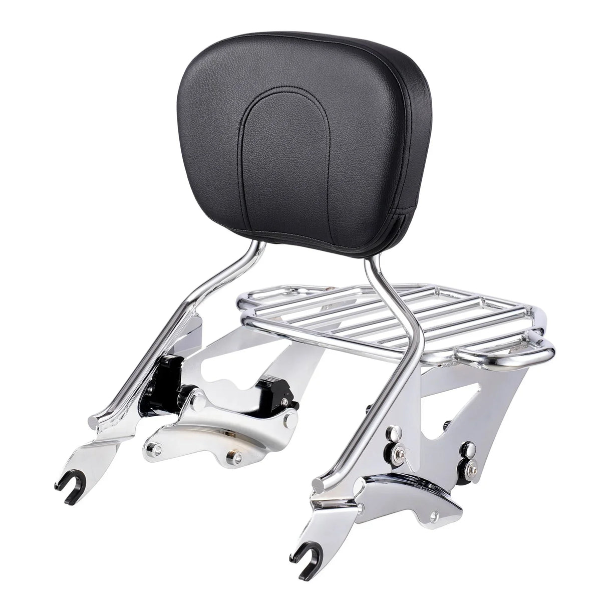 Motorcycle Backrest Sissy Bar with Luggage Rack, Compatible with Harley-Davidson Touring Models, Street Glide, Road Glide, and Road King, Detachable Passenger Backrest for Motorcycles - View 8