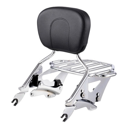Motorcycle Backrest Sissy Bar with Luggage Rack, Compatible with Harley-Davidson Touring Models, Street Glide, Road Glide, and Road King, Detachable Passenger Backrest for Motorcycles - View 8