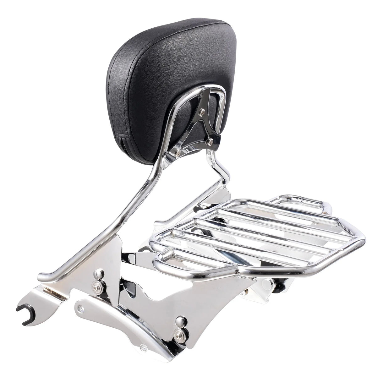 Motorcycle Backrest Sissy Bar with Luggage Rack, Compatible with Harley-Davidson Touring Models, Street Glide, Road Glide, and Road King, Detachable Passenger Backrest for Motorcycles - View 9