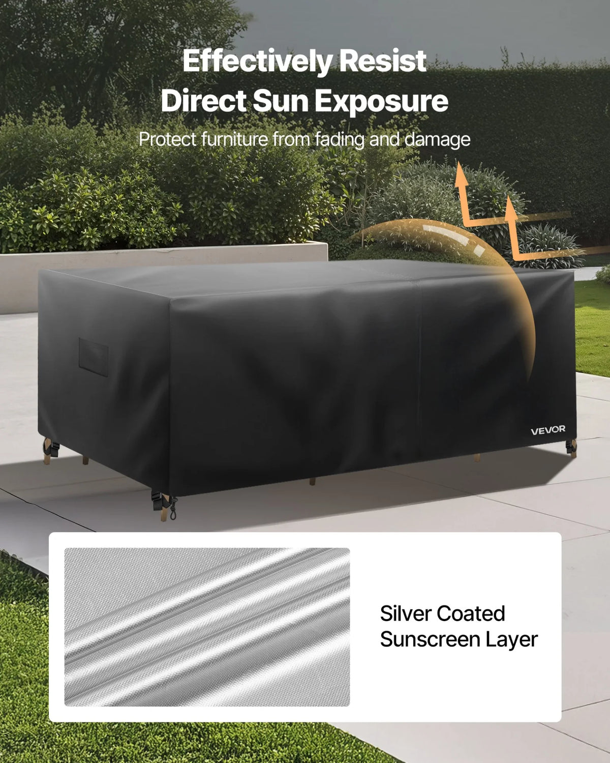 Patio Outdoor Furniture Cover 420D Waterproof Table Chairs Sofa 126"x63" - View 4