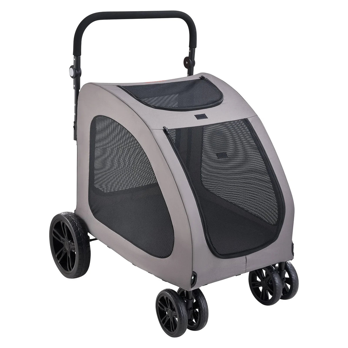 Pet Stroller 4-Wheels Dog Stroller Carrier 160lbs Weight Capacity Portable - View 8