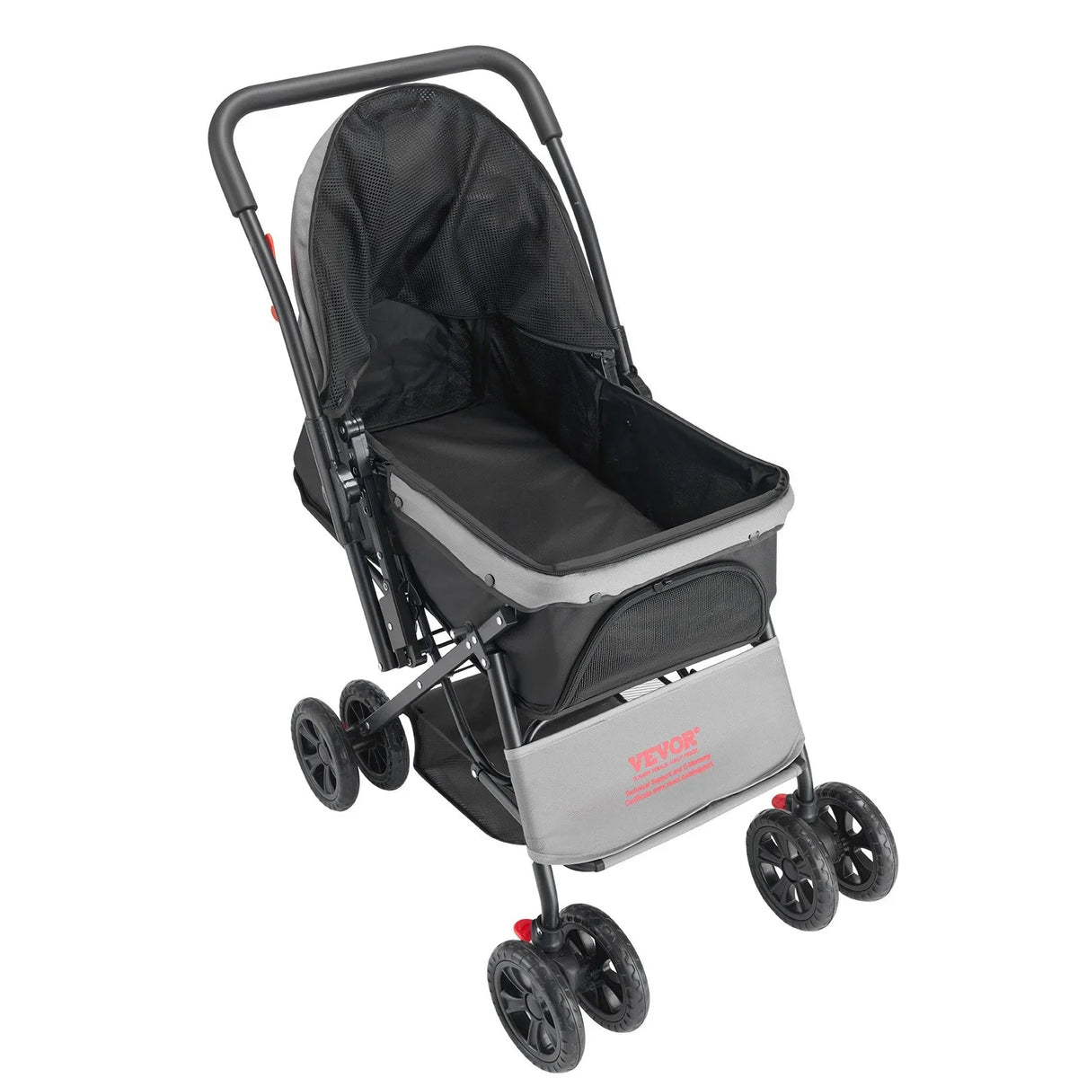 Pet Stroller Foldable 4 Wheels Travel Dog Stroller Reversible Handle up to 44lbs - View 10