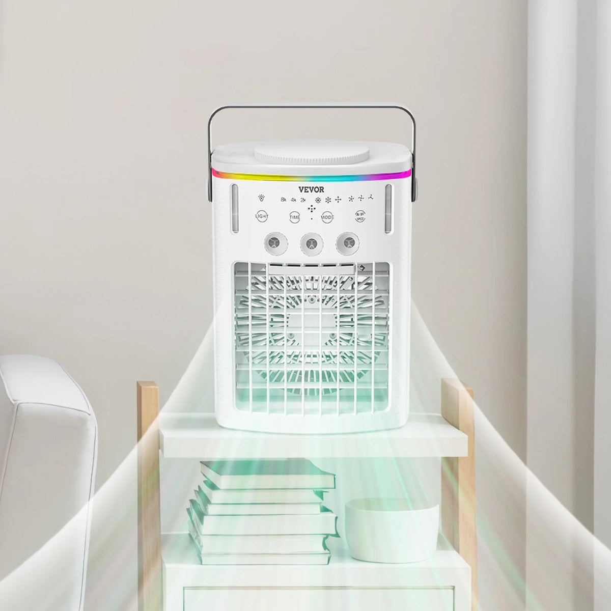 Portable Air Conditioner 4-in-1 Evaporative Air Cooler & Remote Control 3 Speeds - View 8