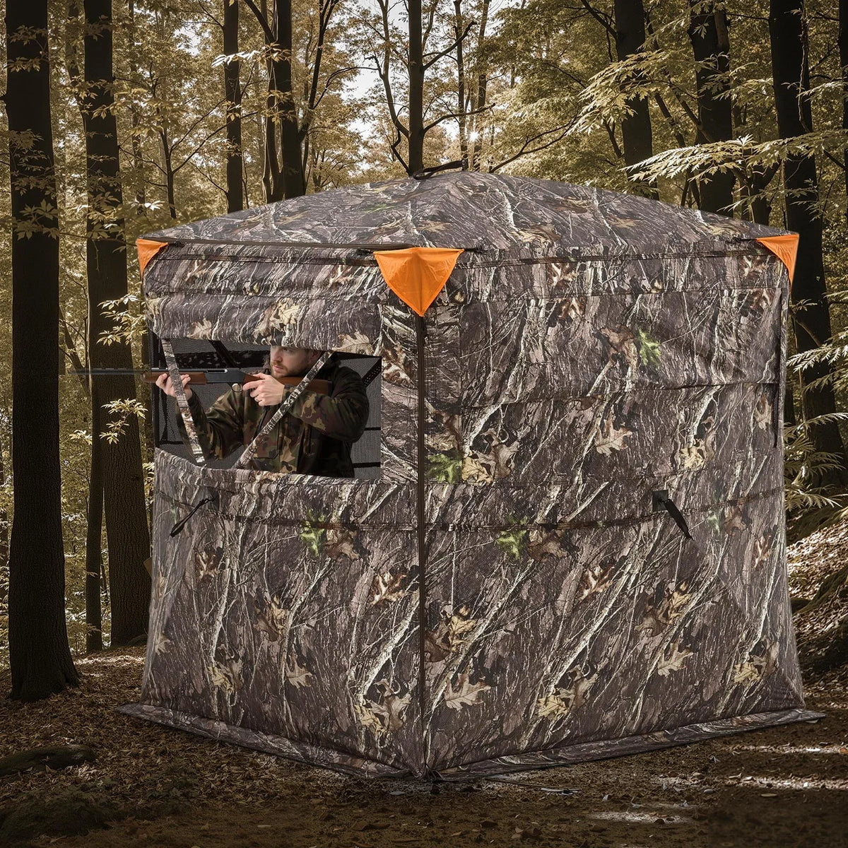 Portable Hunting Blind See Through Ground Deer Blinds 2-3 Person Carrying Bag - View 7