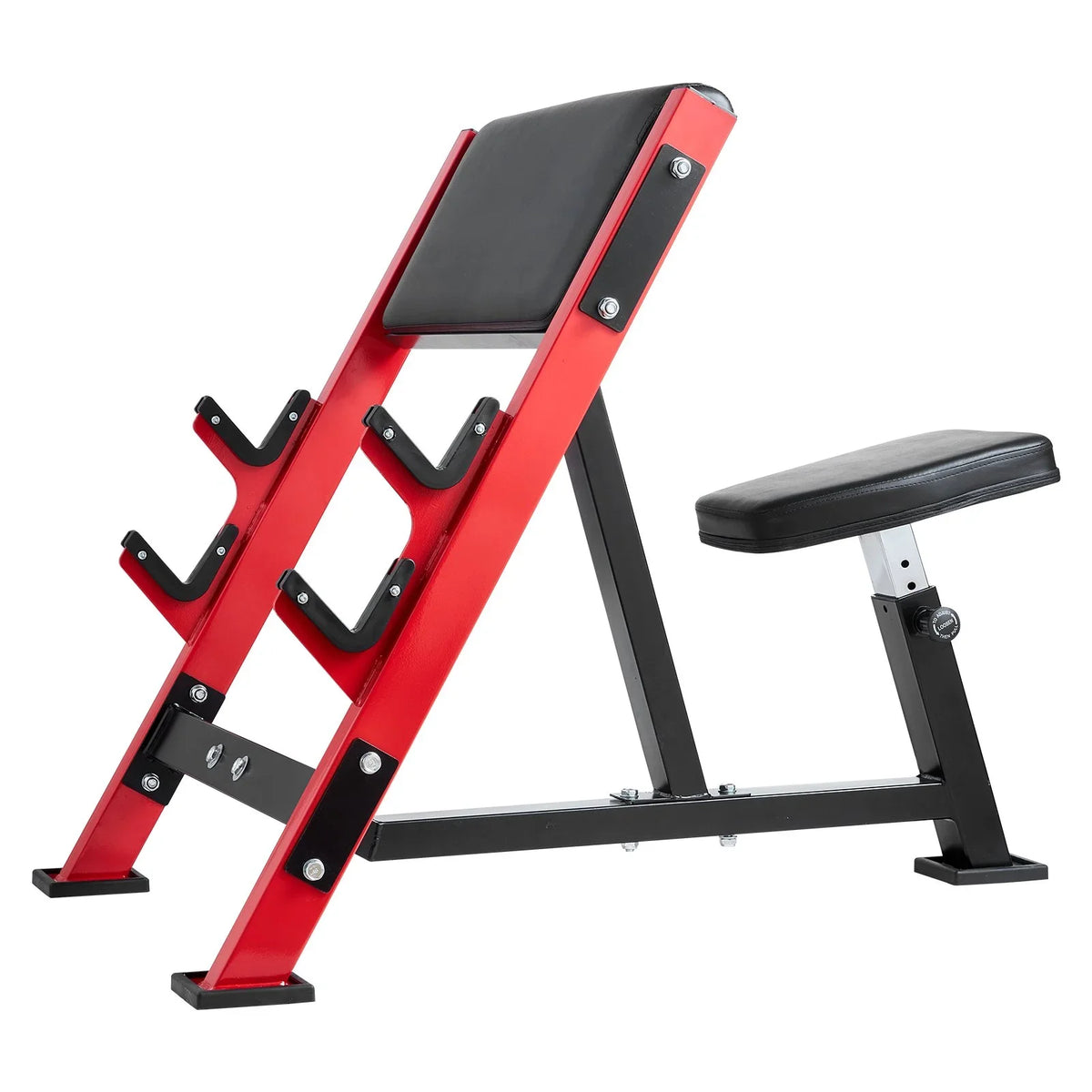 Preacher Curl Bench Adjustable Home Gym Biceps Machine Barbell Equipment