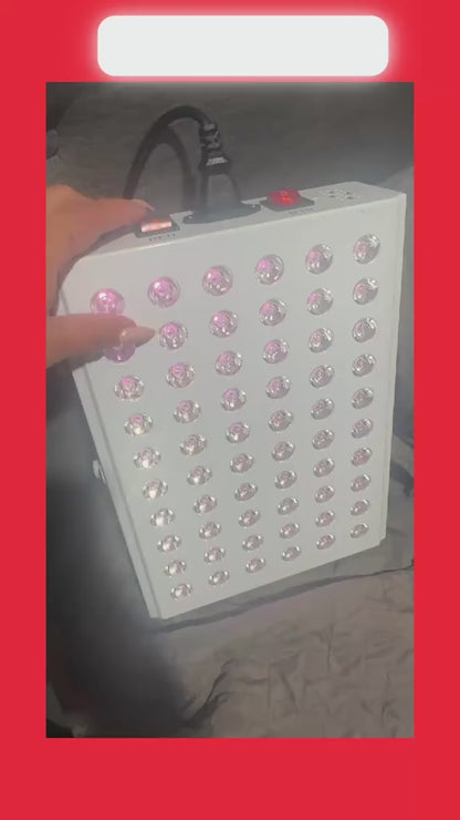 VEVOR Red Light Therapy for Body Face, 60 Dual-Chip LEDs, Red 660nm & Near Infrared 850nm Combo, High Power Red Light Therapy Panel for Recovery, Pain Relief, Wound Healing, Skin Health, 80W