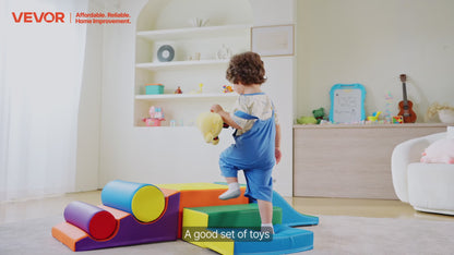 Climbing Toys 5 Piece Foam Climbing Blocks Set with Ball Pit for Toddlers