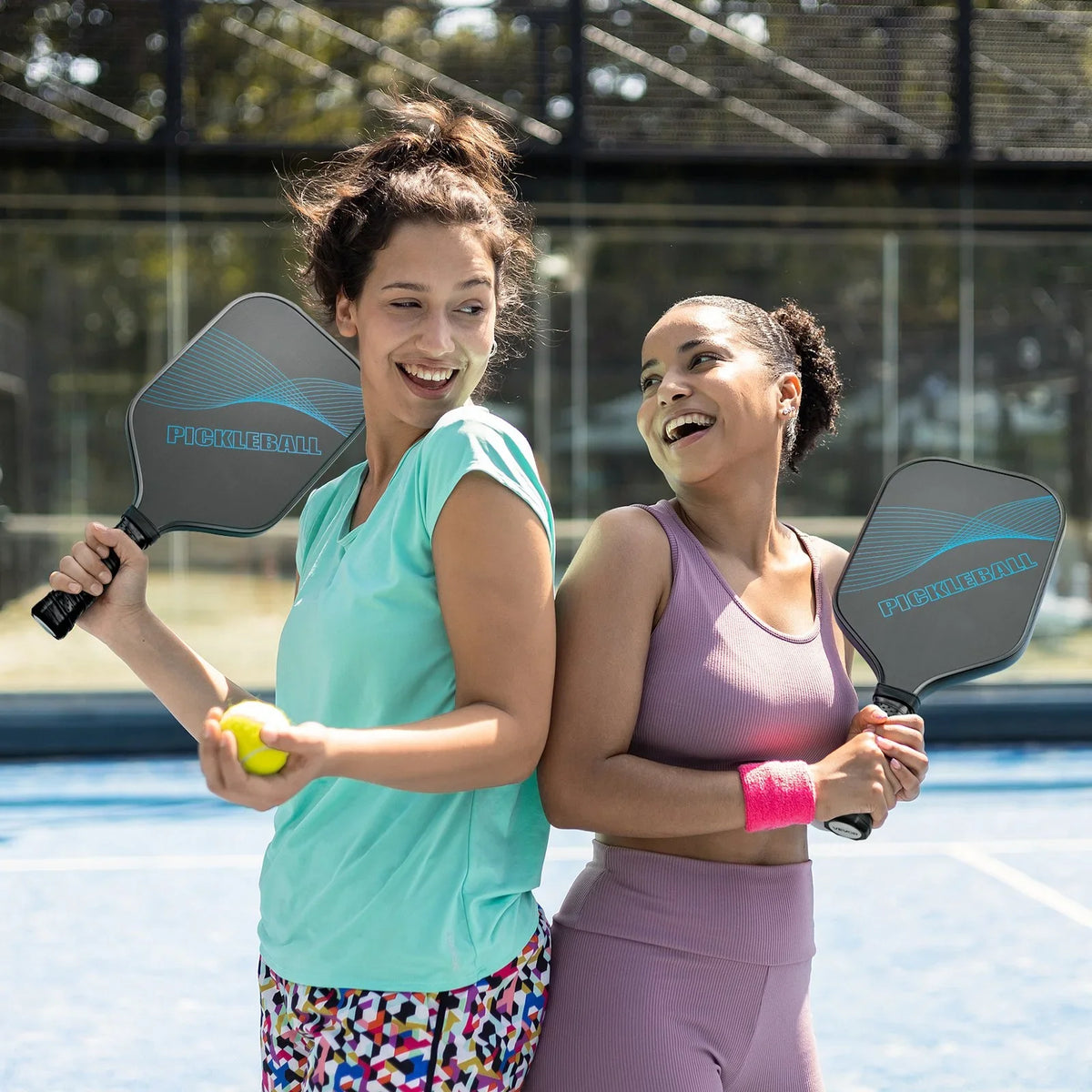 Pro Carbon Fiber Pickleball Paddle Honeycomb Core Racket for Adults Blue - View 7