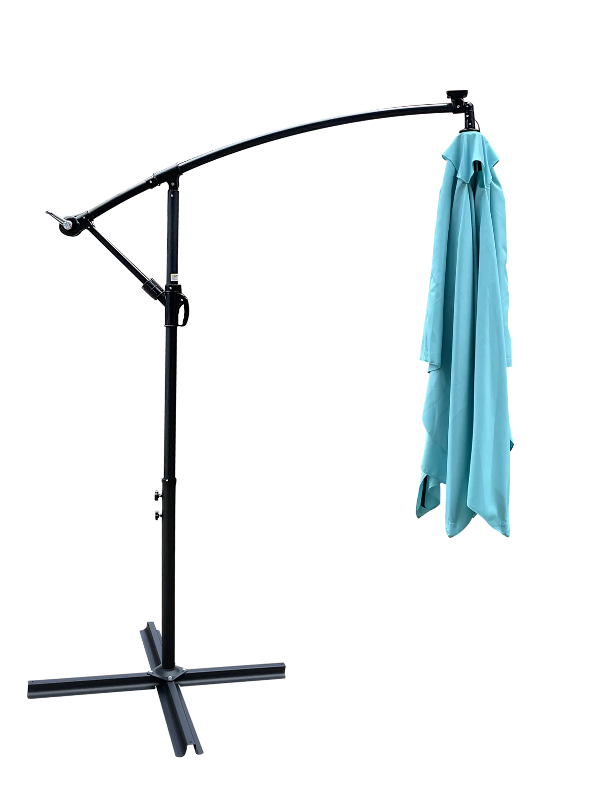 Rectangle Outdoor Patio Umbrella Solar Powered LED Lighted Waterproof 6 Ribs with Crank and Cross Base - View 17