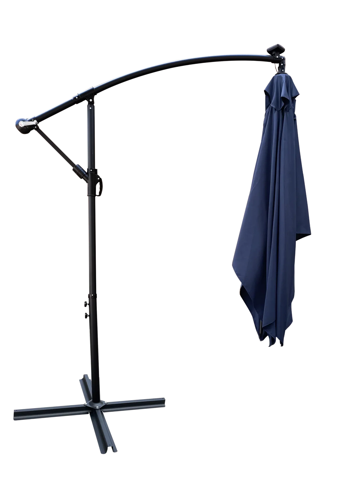 Rectangle Outdoor Patio Umbrella Solar Powered LED Lighted Waterproof 6 Ribs with Crank and Cross Base - View 27