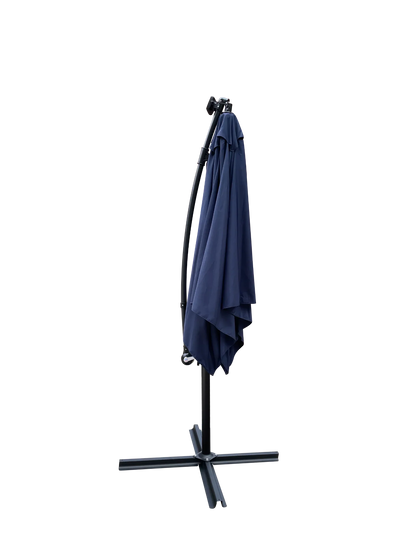Rectangle Outdoor Patio Umbrella Solar Powered LED Lighted Waterproof 6 Ribs with Crank and Cross Base - View 28