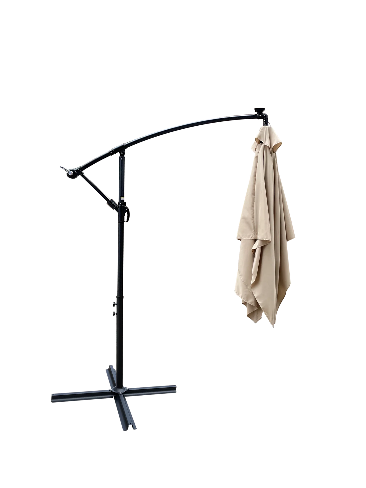 Rectangle Outdoor Patio Umbrella Solar Powered LED Lighted Waterproof 6 Ribs with Crank and Cross Base - View 36