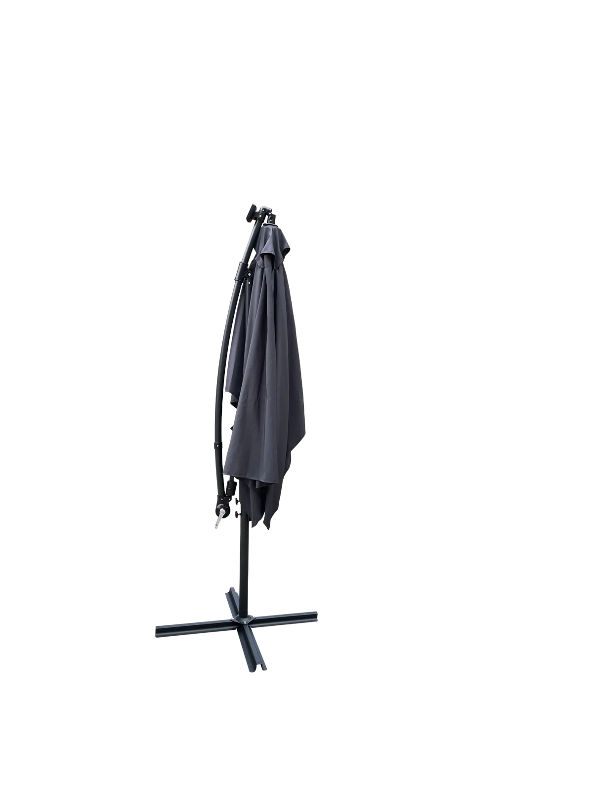 Rectangle Outdoor Patio Umbrella Solar Powered LED Lighted Waterproof 6 Ribs with Crank and Cross Base - View 4