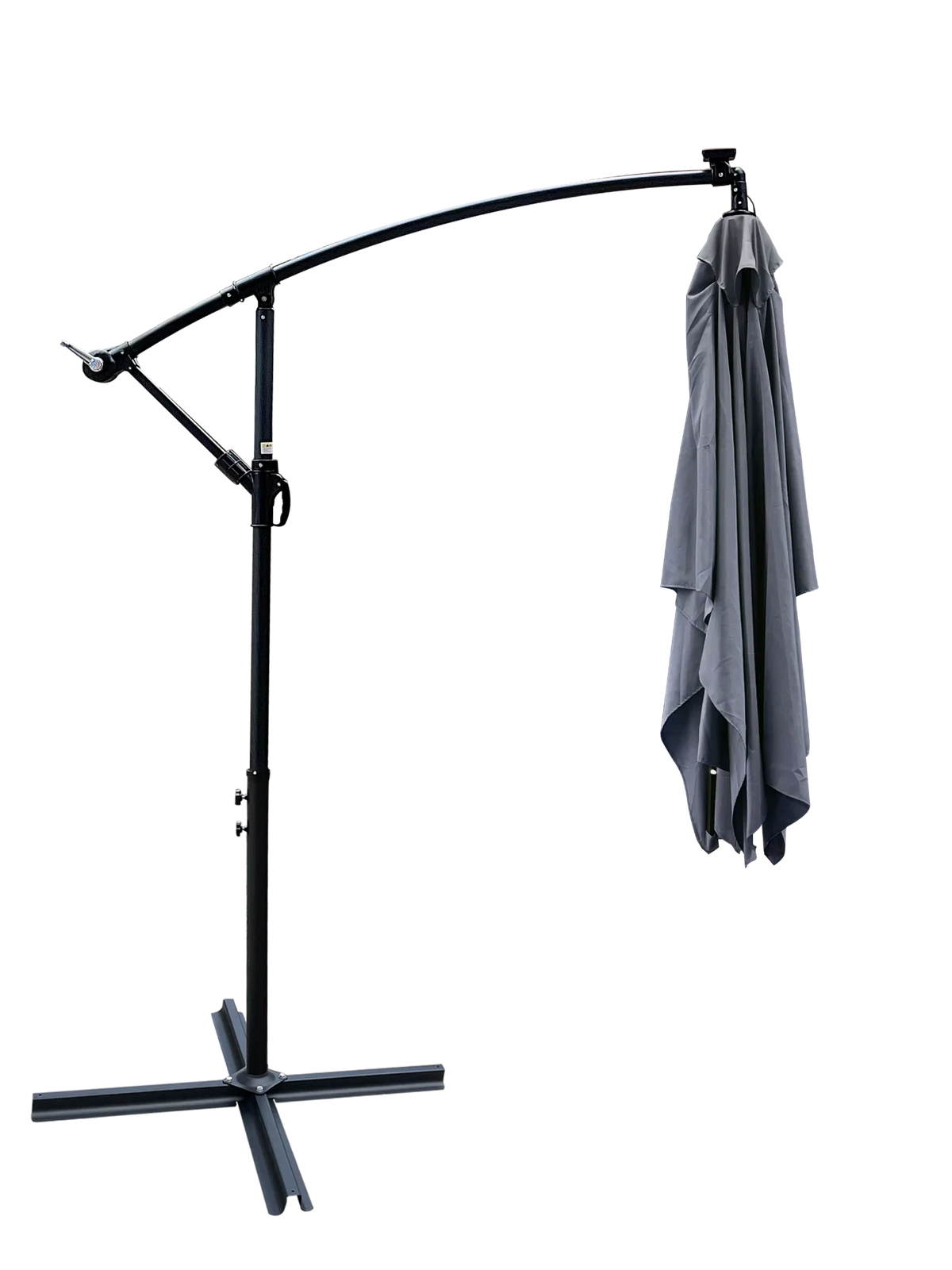 Rectangle Outdoor Patio Umbrella Solar Powered LED Lighted Waterproof 6 Ribs with Crank and Cross Base - View 5