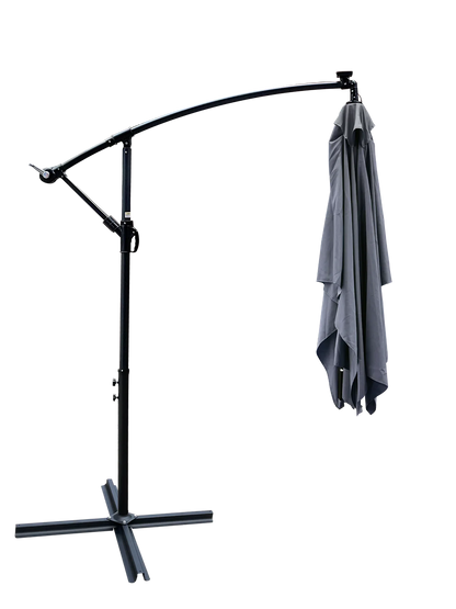 Rectangle Outdoor Patio Umbrella Solar Powered LED Lighted Waterproof 6 Ribs with Crank and Cross Base - View 5