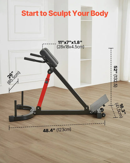 Roman Chair Back Extension Hyperextension Bench Multi-Function Adjustable Gym - View 7