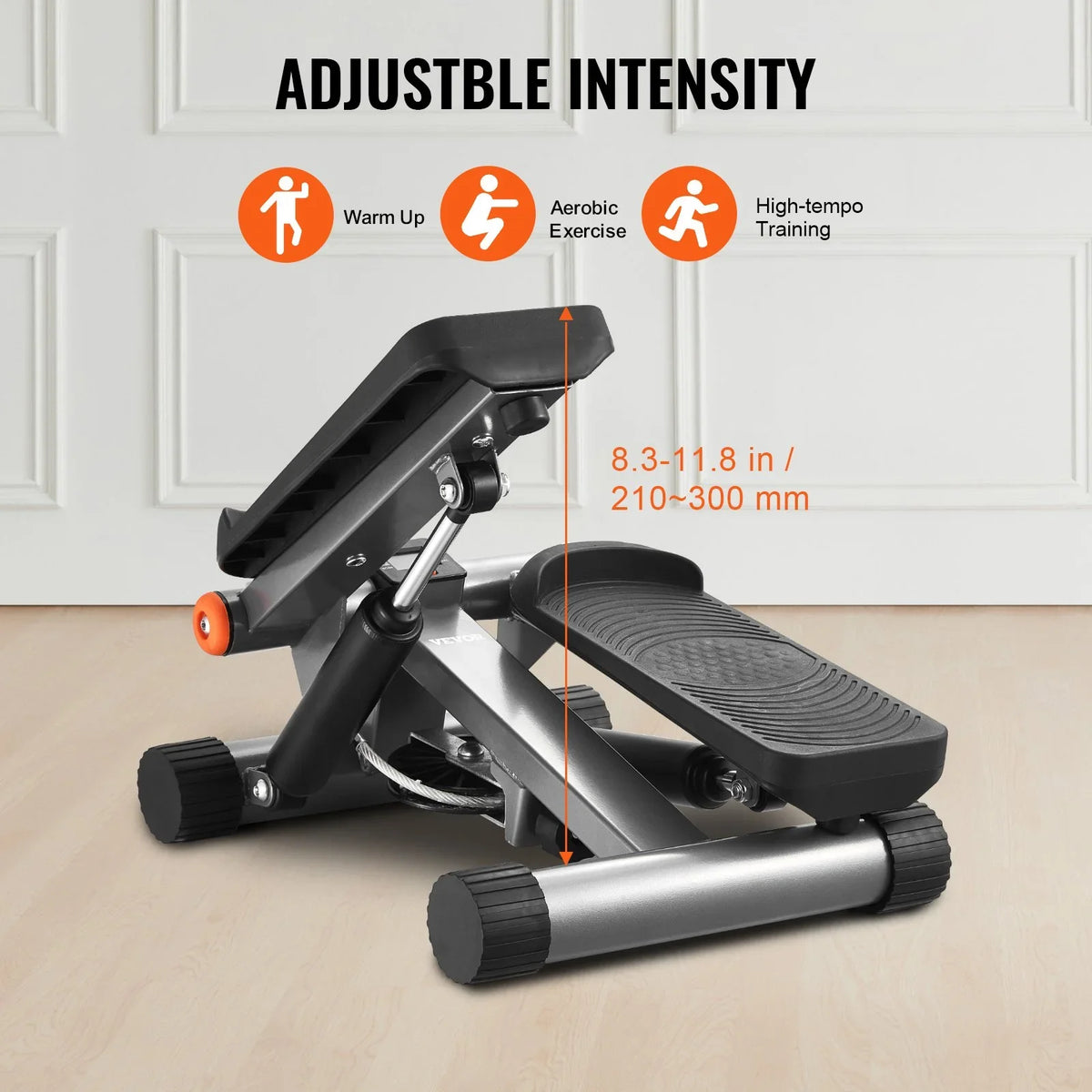 Stair Stepper for Exercise at Home Hydraulic Mini Stepper with Resistance Band - View 6
