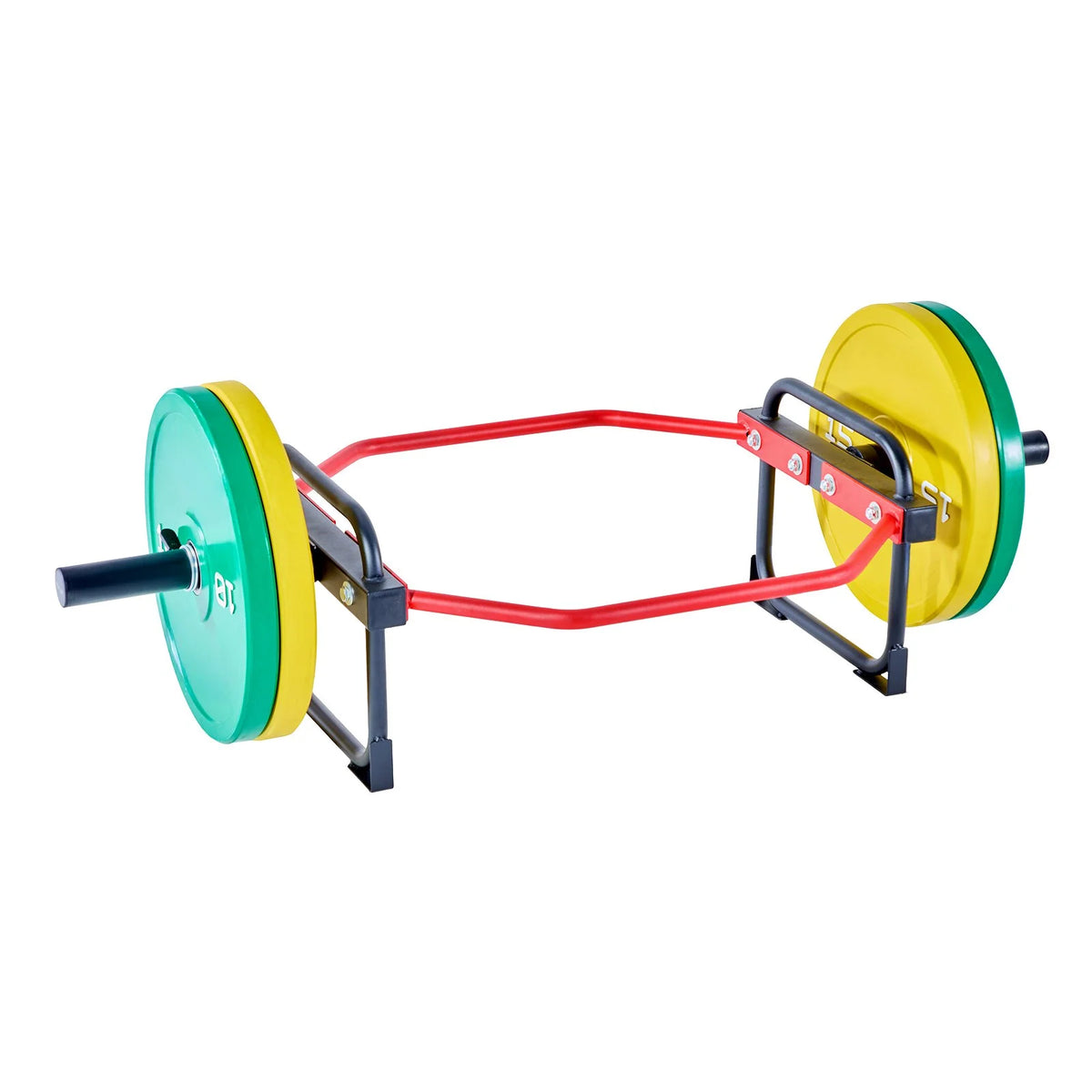 Trap Bar Hex Bar, 2-Inch Hex Barbell, 500 LBS Capacity Shrug Bars, Weightlifting and Strength Training Equipment, Home Gym for Squats, Deadlifts, Shoulder Presses, Red - View 10