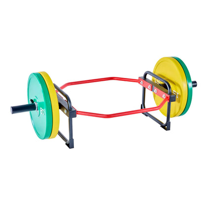 Trap Bar Hex Bar, 2-Inch Hex Barbell, 500 LBS Capacity Shrug Bars, Weightlifting and Strength Training Equipment, Home Gym for Squats, Deadlifts, Shoulder Presses, Red - View 10