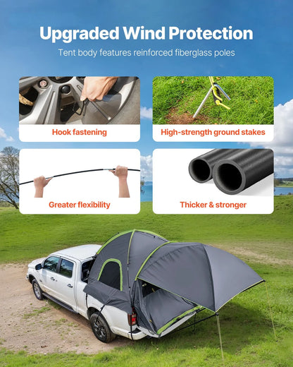 Truck Tent 5.0-5.2ft Waterproof PU2000 Truck Bed Camping Tent 2-3 Person - View 3