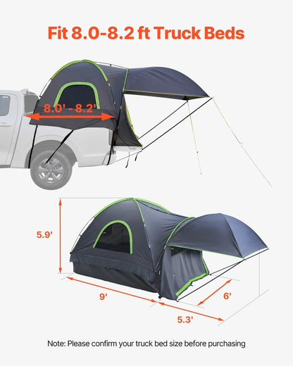 Truck Tent 8.0-8.2ft Waterproof PU2000 Truck Bed Camping Tent 2-3 Person - View 2