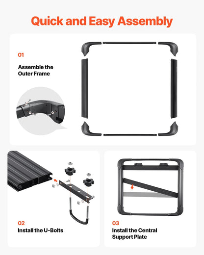 Universal Roof Rack Cargo Carrier Basket 48 x 40 x 5.6 in Car Top Luggage Holder - View 4