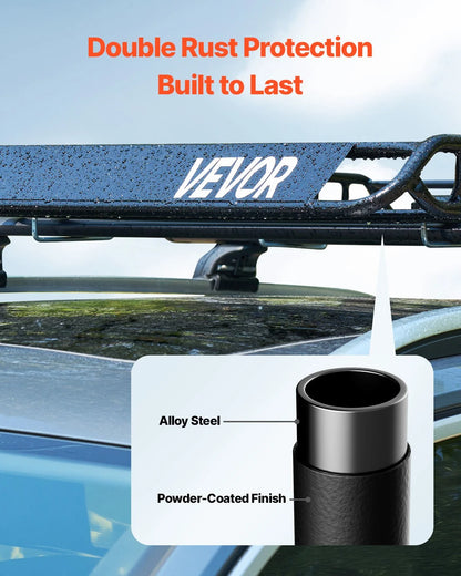 Universal Roof Rack Cargo Carrier Basket 64x50x4.1 in Car Top Luggage Holder Net - View 3