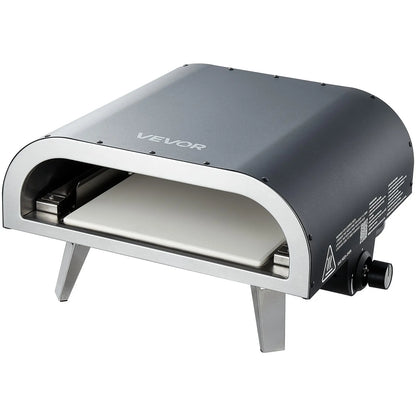 Propane Outdoor Pizza Oven, 12 Inch Gas Pizza Maker, Portable Pizza-Cooker with Thickened Pizza-Stone, Carry Bag, Pizza-Oven for Outside Backyard Patio Camping, Black