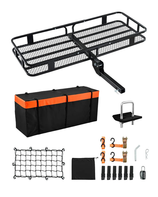 500 lbs Hitch Cargo Carrier Folding Hitch Cargo Carrier with Cargo Net