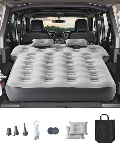 Car Air Mattress Inflatable Car Camping Travel Bed Sleeping Pad Built in Pump